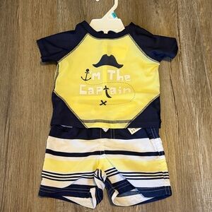 First Impressions I’m The Captain UPF 50 Rashguard Swim Set